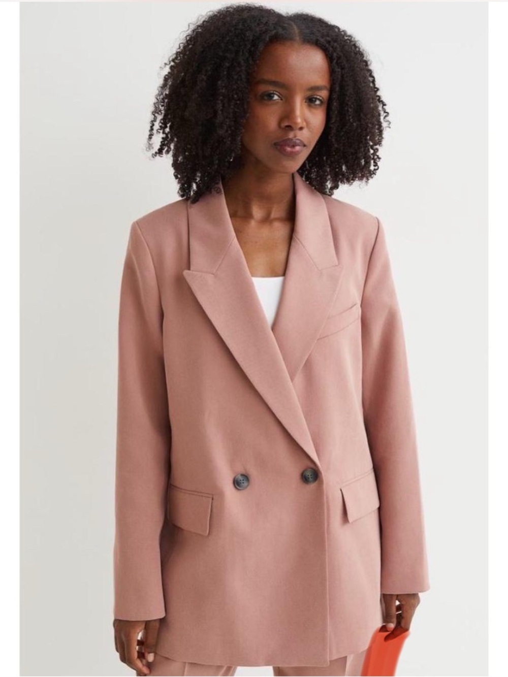 Brand new with tags Double-Breasted Dusty Rose Blazer Jacket
